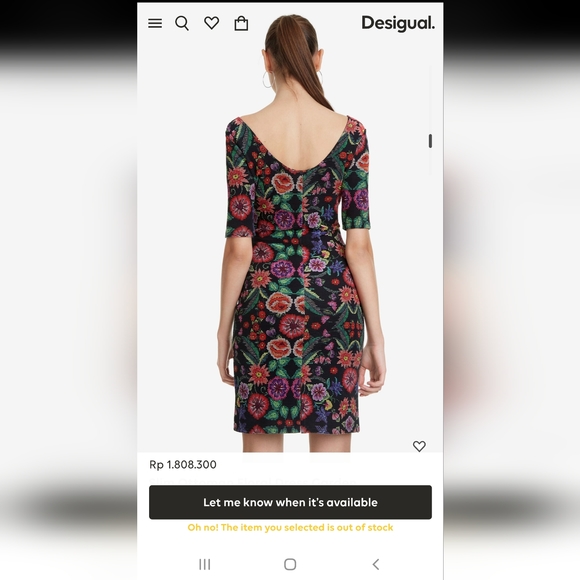 Desigual Floral Bodycon Dress - Picture 9 of 9